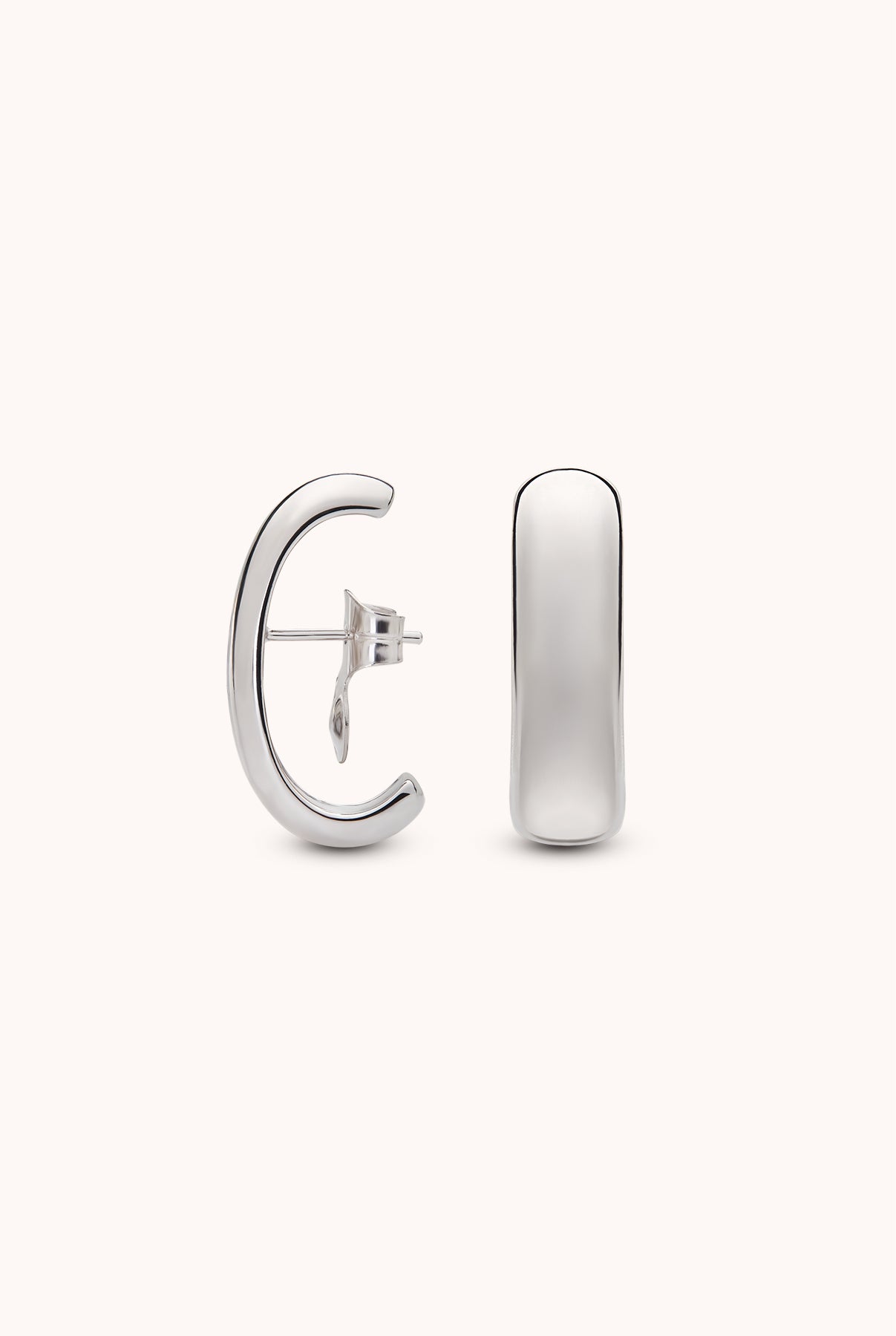 SILVER DONUT EARRINGS