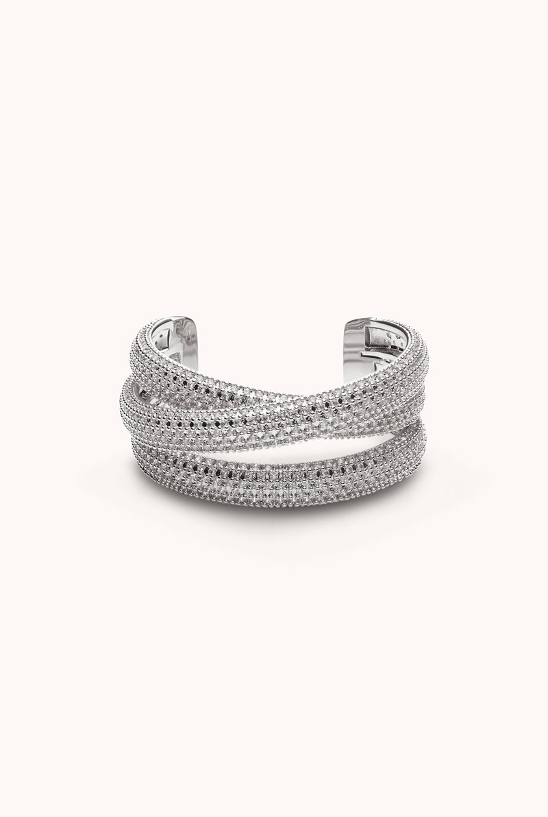 PULSERA MULTIDONUT PAVÉ PLATA