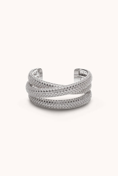 PULSERA MULTIDONUT PAVÉ PLATA
