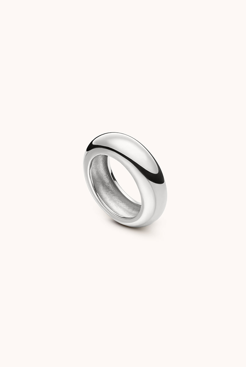 SILVER DONUT RING