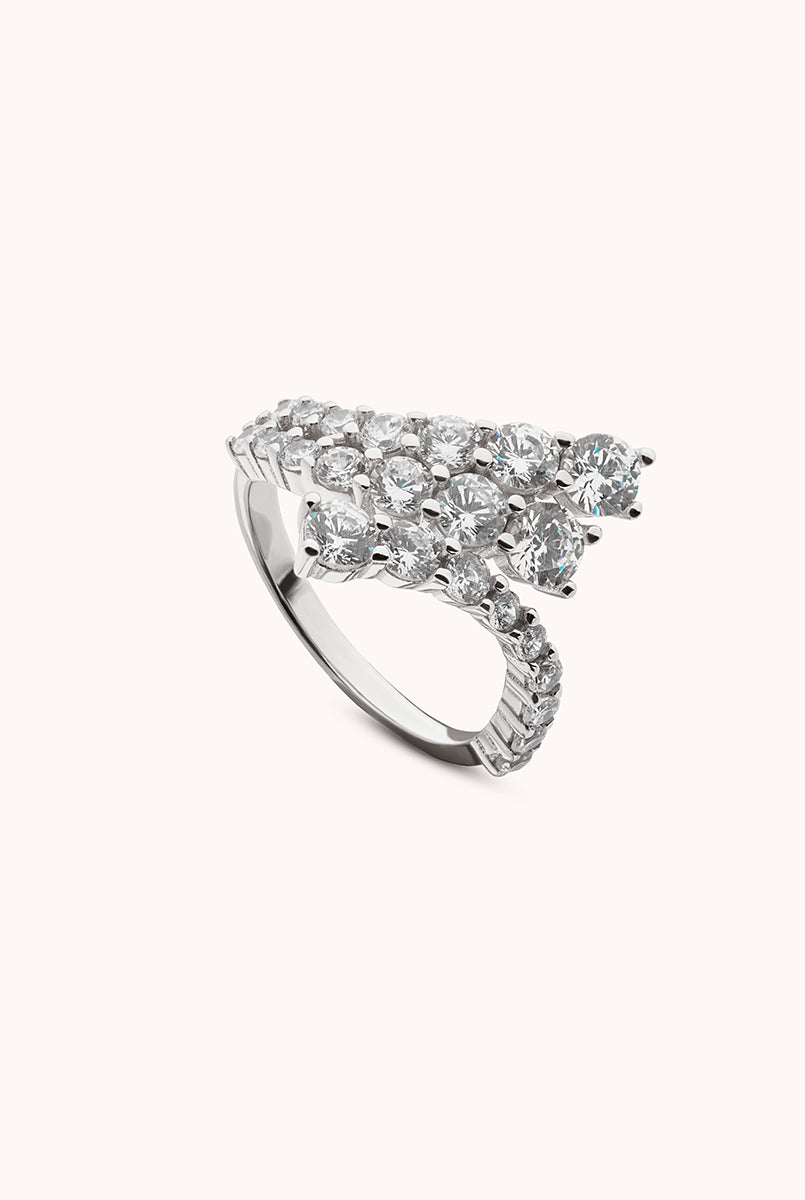 SILVER RIVIÈRE DOUBLE RING