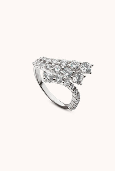 SILVER RIVIÈRE DOUBLE RING