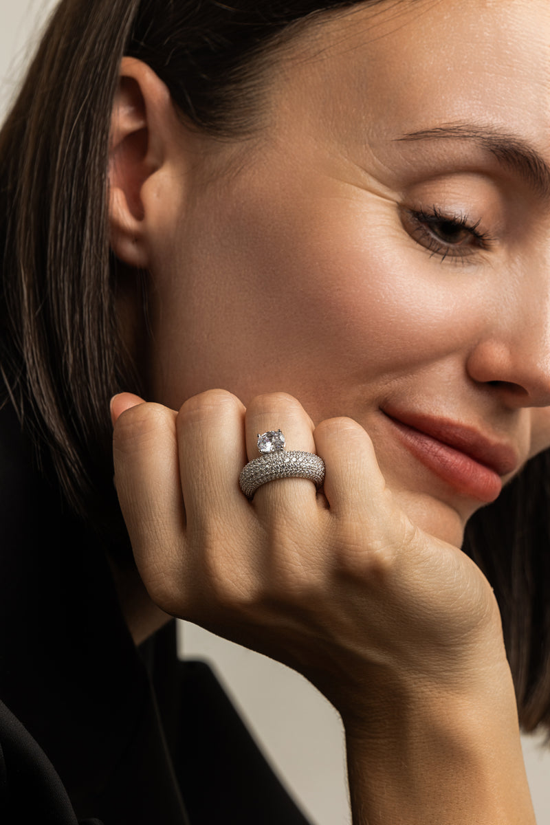 ANILLO DONUT PAVÉ ZIRCON