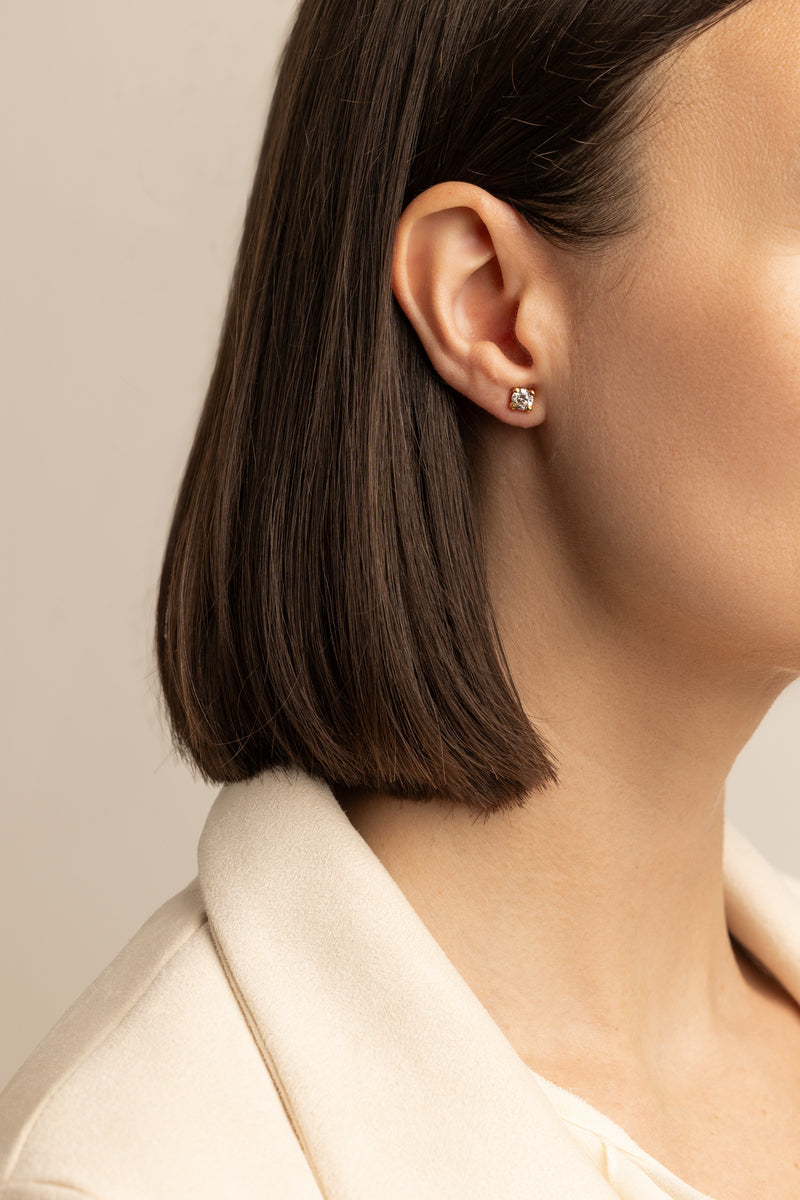RIVIÈRE GOLD EARRINGS 4 MM