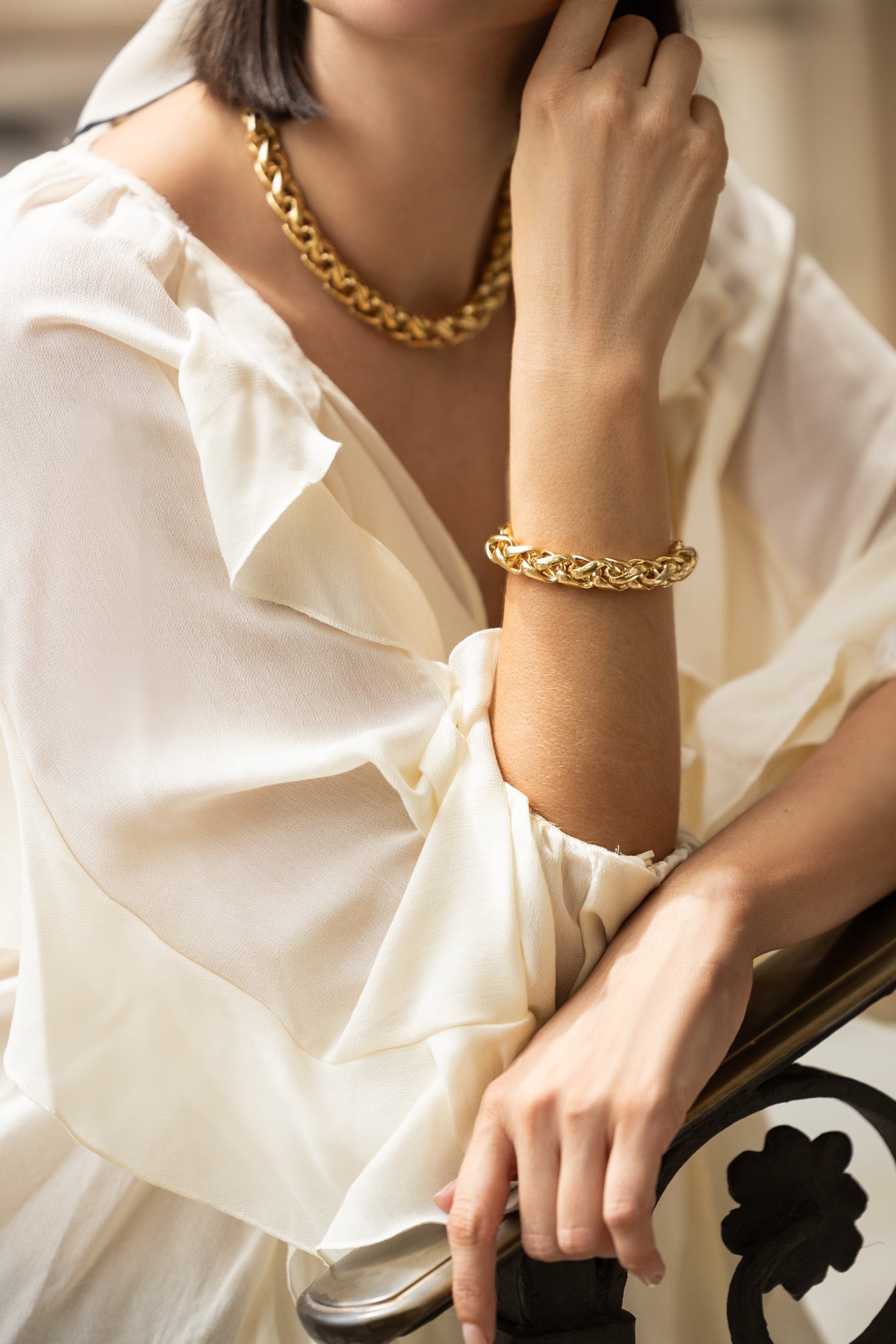 PULSERA ESLABONES DORADO 02