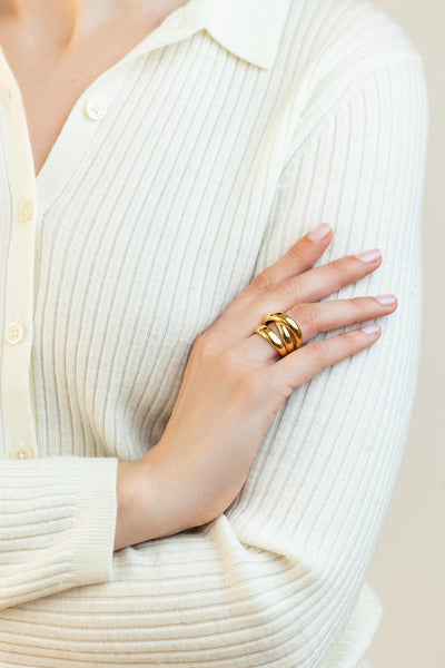 MULTIDONUT GOLD RING