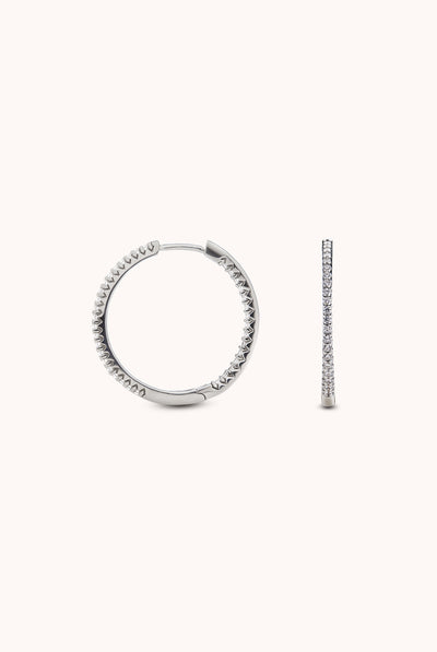 RIVIÈRE SILVER HOOP EARRINGS