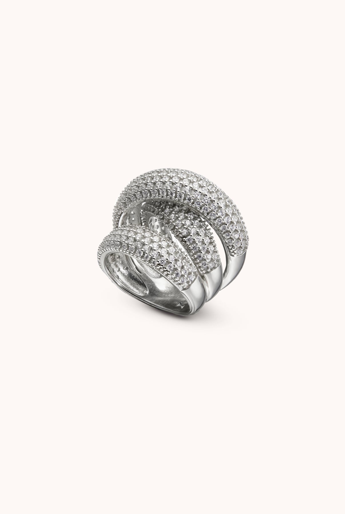 MULTIDONUT SILVER RING