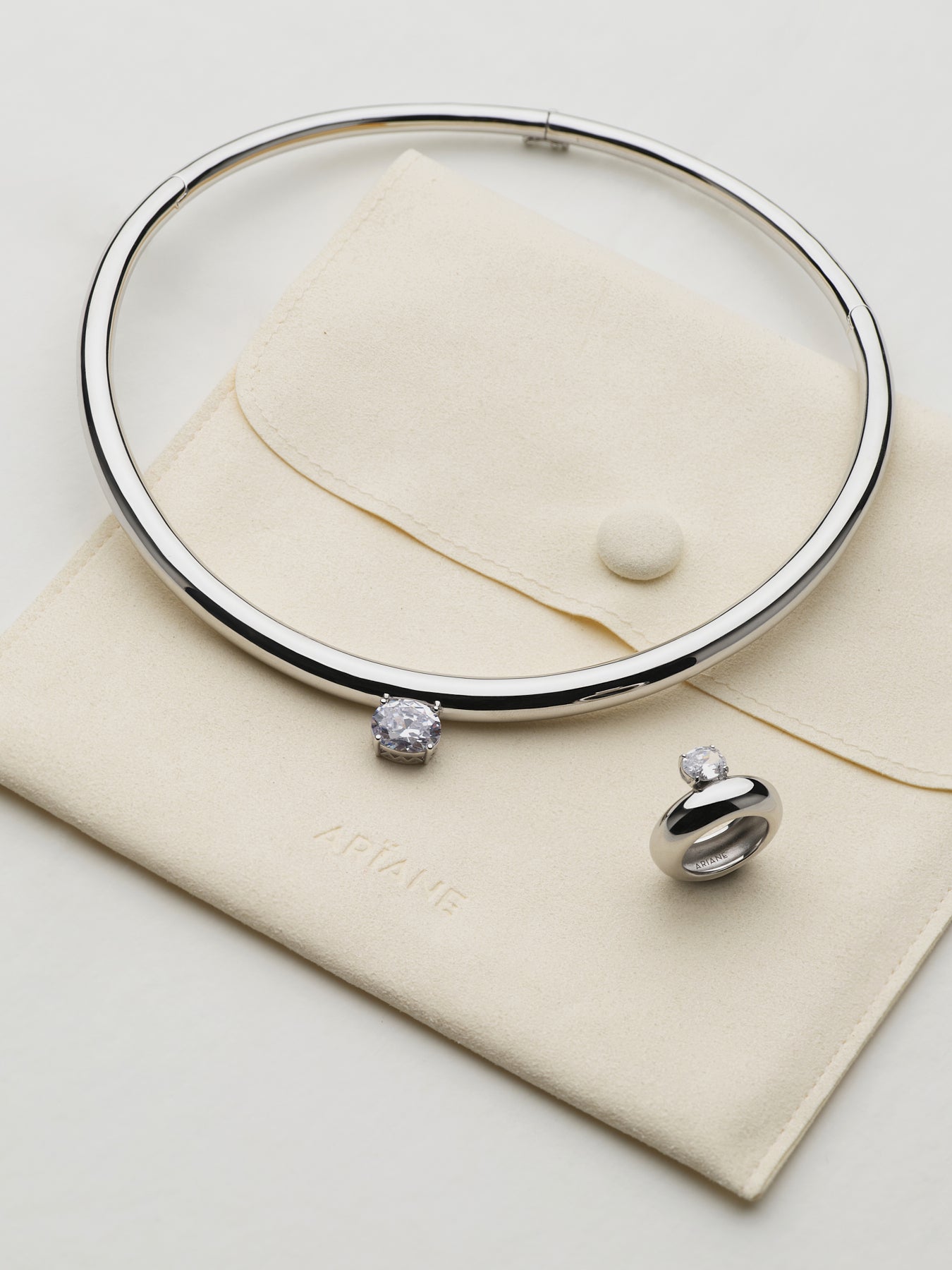 SET DE JOYAS DONUT ZIRCON PLATA