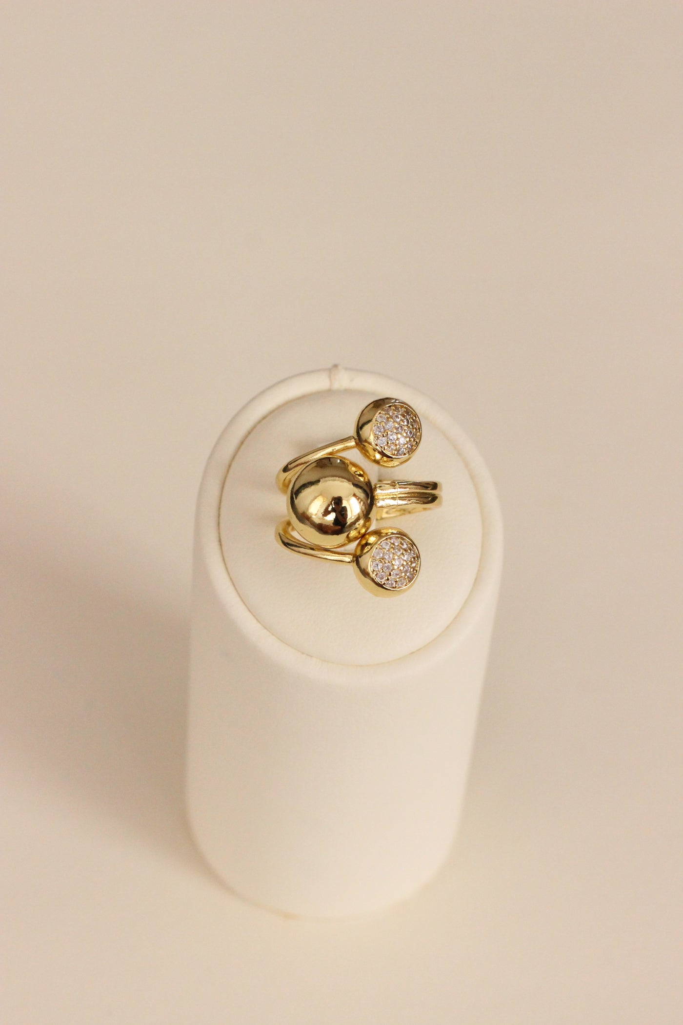 ANILLO BOLAS ZIRCONITAS TALLA 16