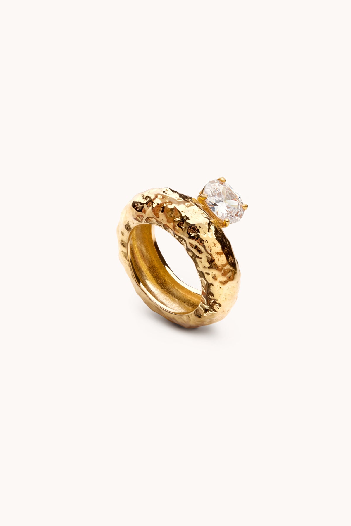 ANILLO DONUT ZIRCON RUGOSO