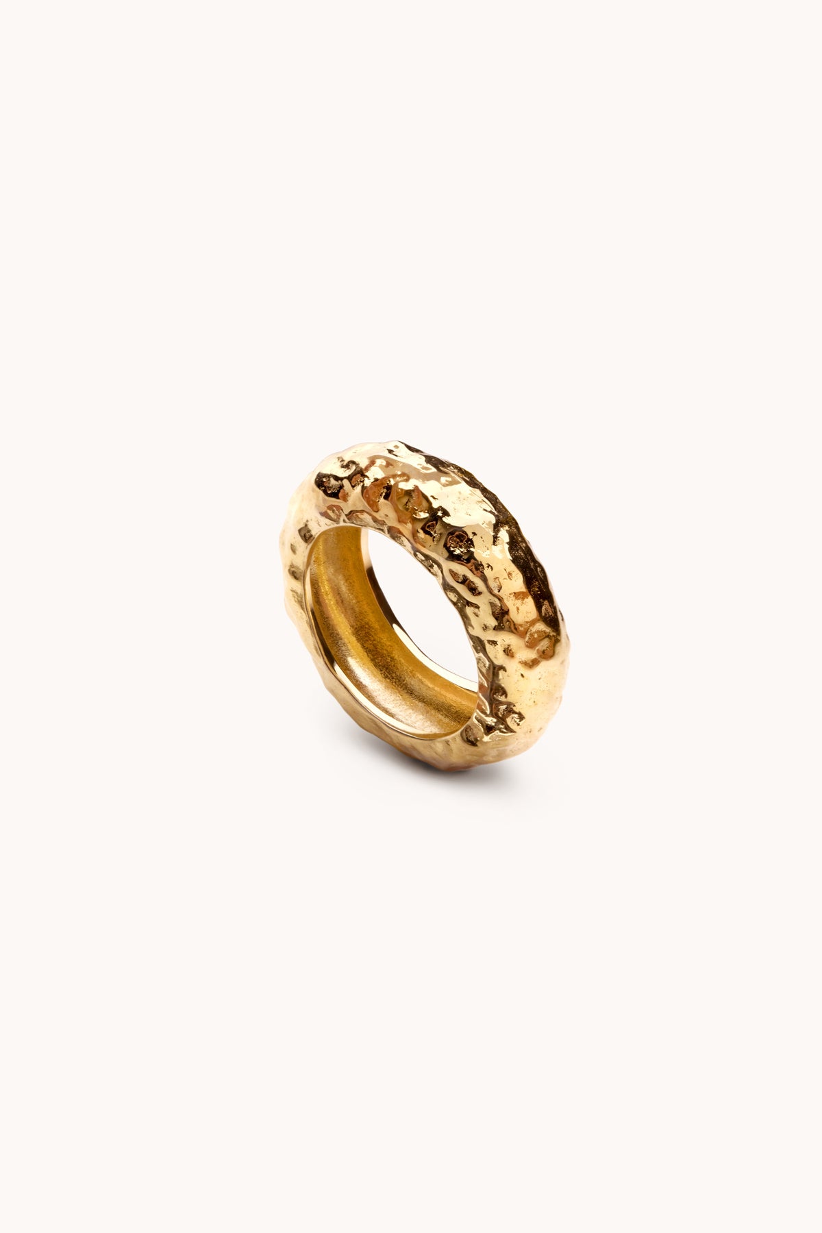 ANILLO DONUT RUGOSO ORO
