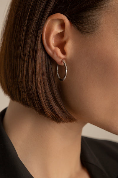 RIVIÈRE SILVER HOOP EARRINGS