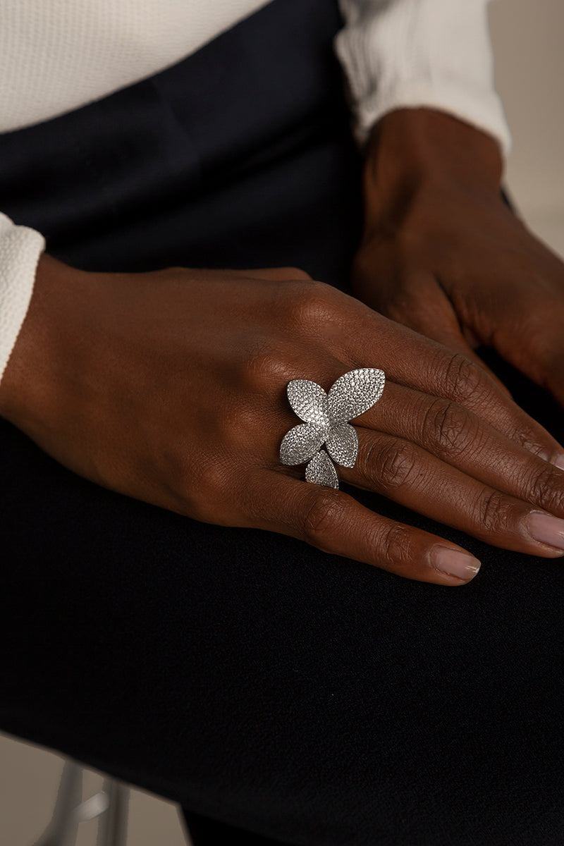 BLOOM SILVER RING